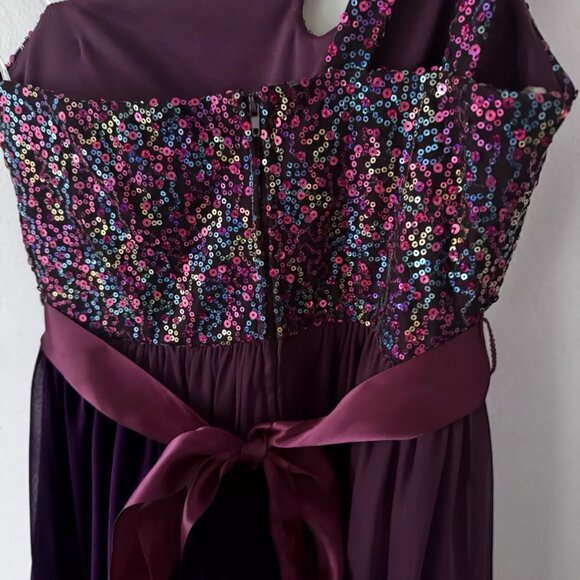 Sequin Hearts Asymmetrical Party Dress 5 Daddy Daughter Dance Teen Valentines - Picture 4 of 6